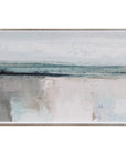 Moody Coast I Framed Art - Light Blue