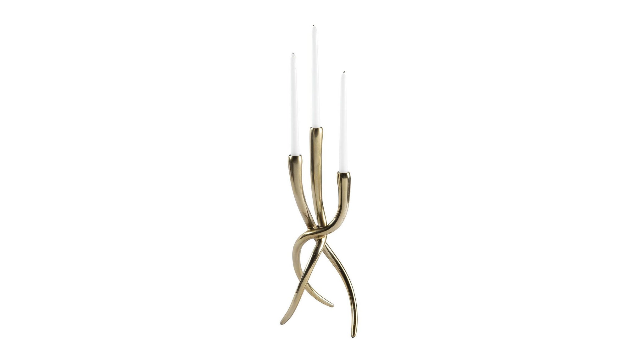 Ansley - Taper Candle Holder Set Set of 2 - Gold