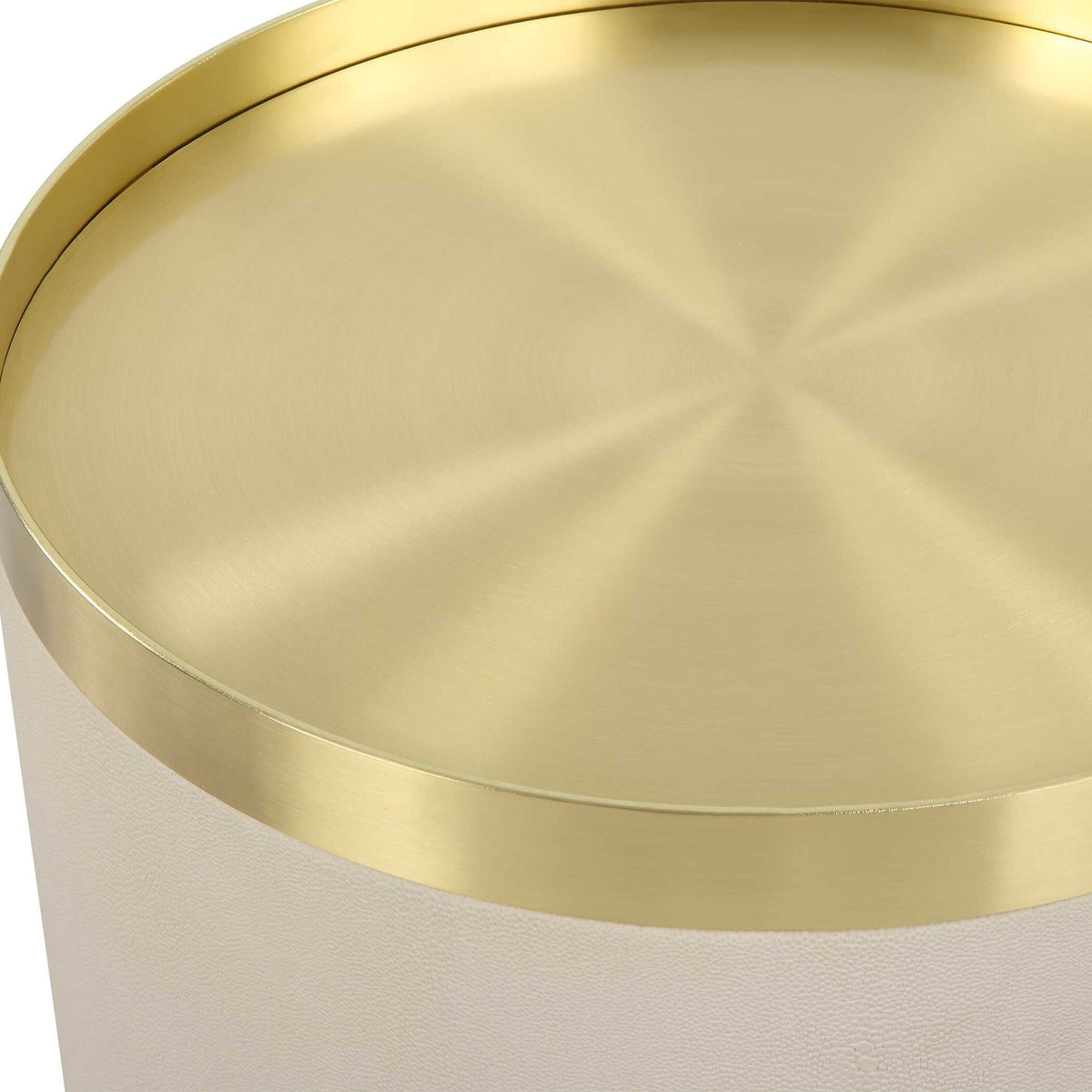 Circuit - Brass &amp; White Accent Table - White