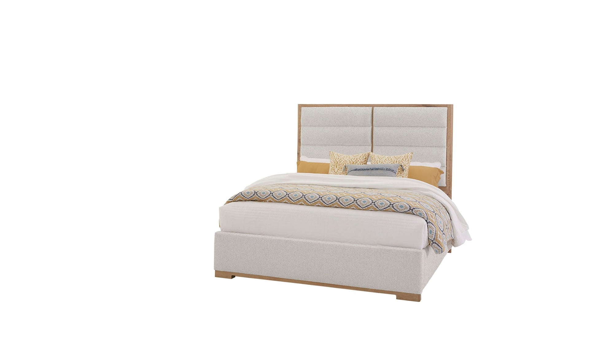 Crafted Oak - Upholstered Bed