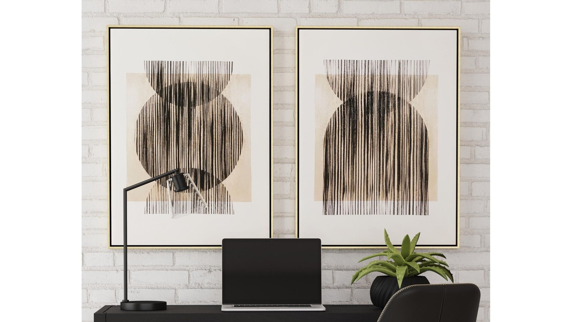 Together Canvas Art Set of 2 - Light Brown
