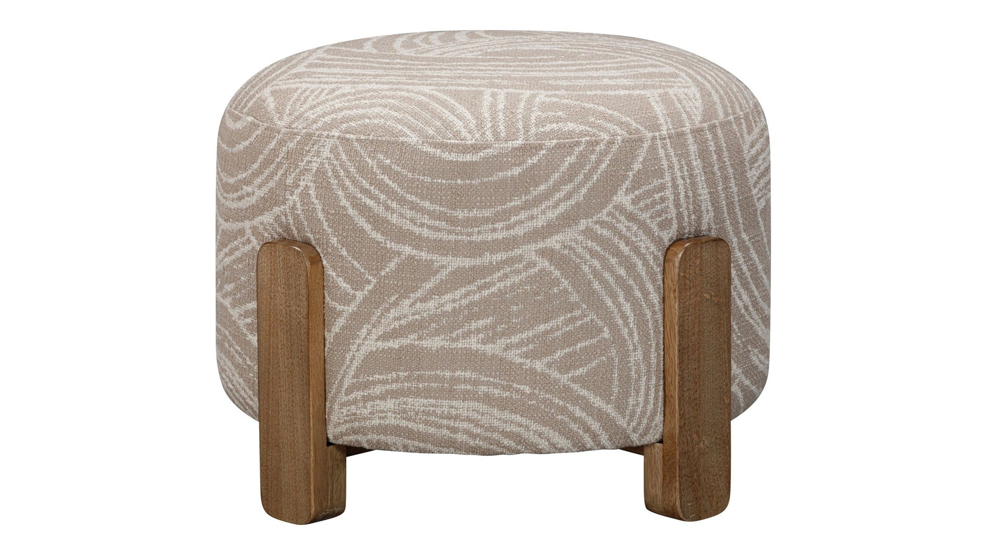 Willow - Accent Ottoman - Khaki Swirl