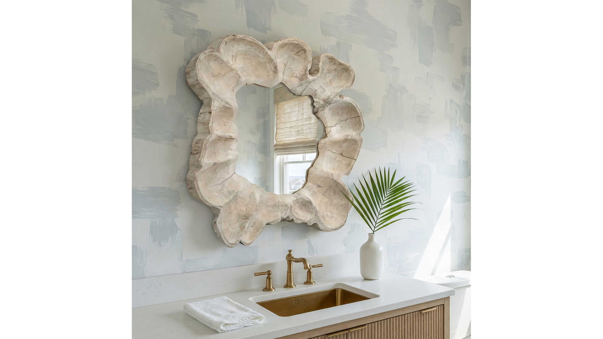 Ariadne - Round Mirror - Woodtone