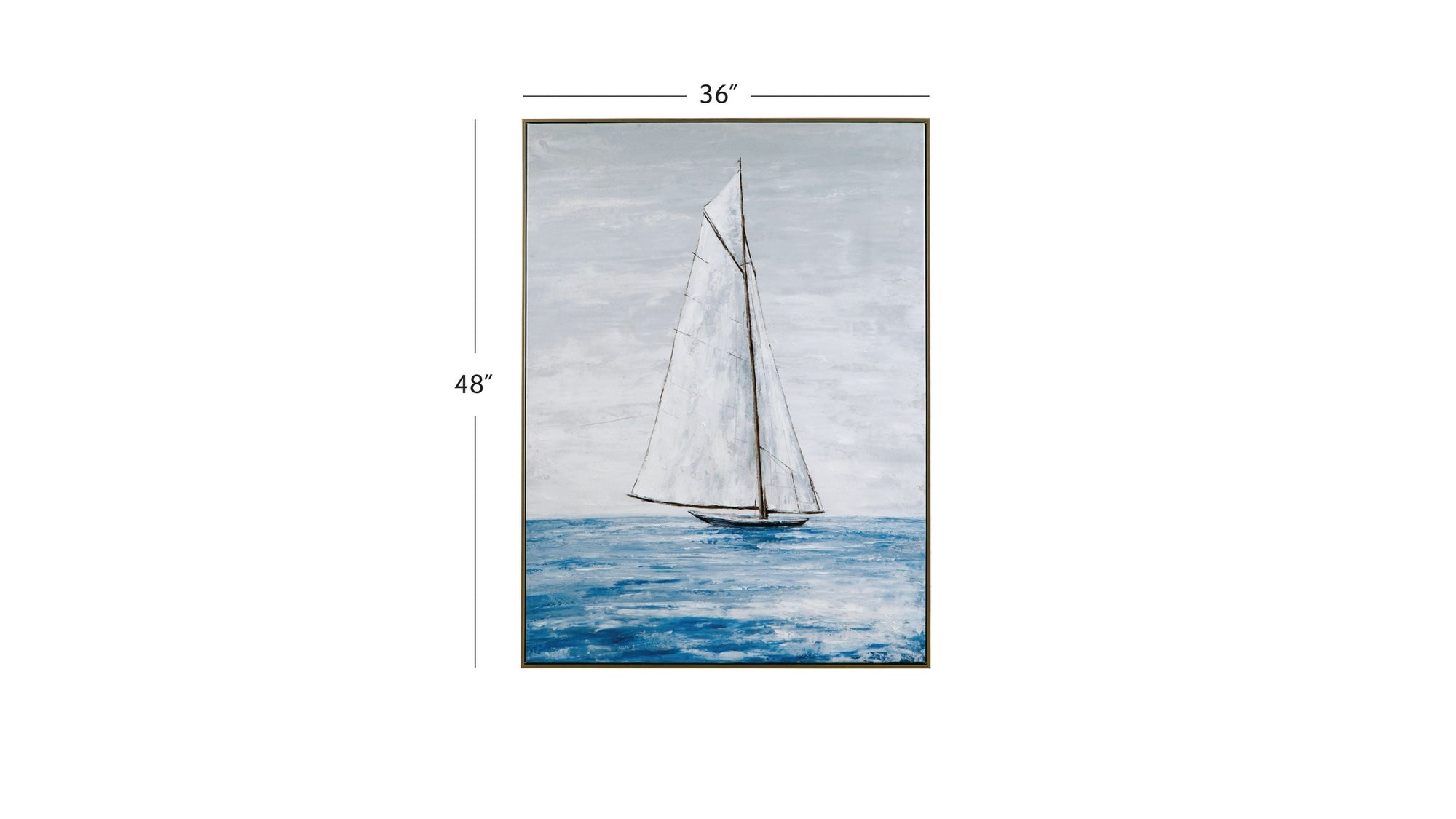 Set Sail Canvas Art - Blue