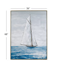 Set Sail Canvas Art - Blue