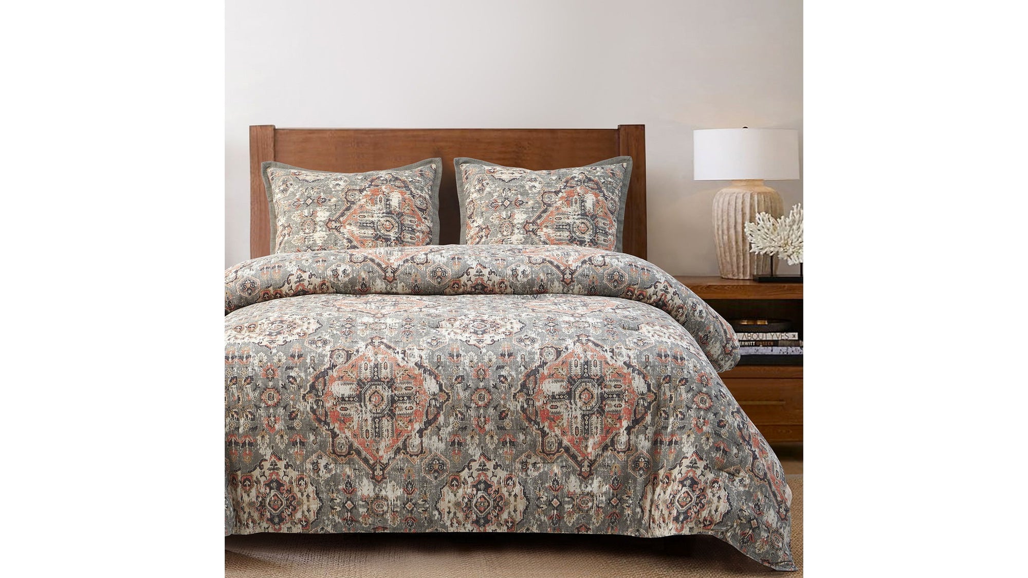 Carmen Kilim - Queen Comforter Set Set of 3 - Taupe
