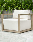 Remsen - Outdoor Lounge Chair - Dark Gray / White