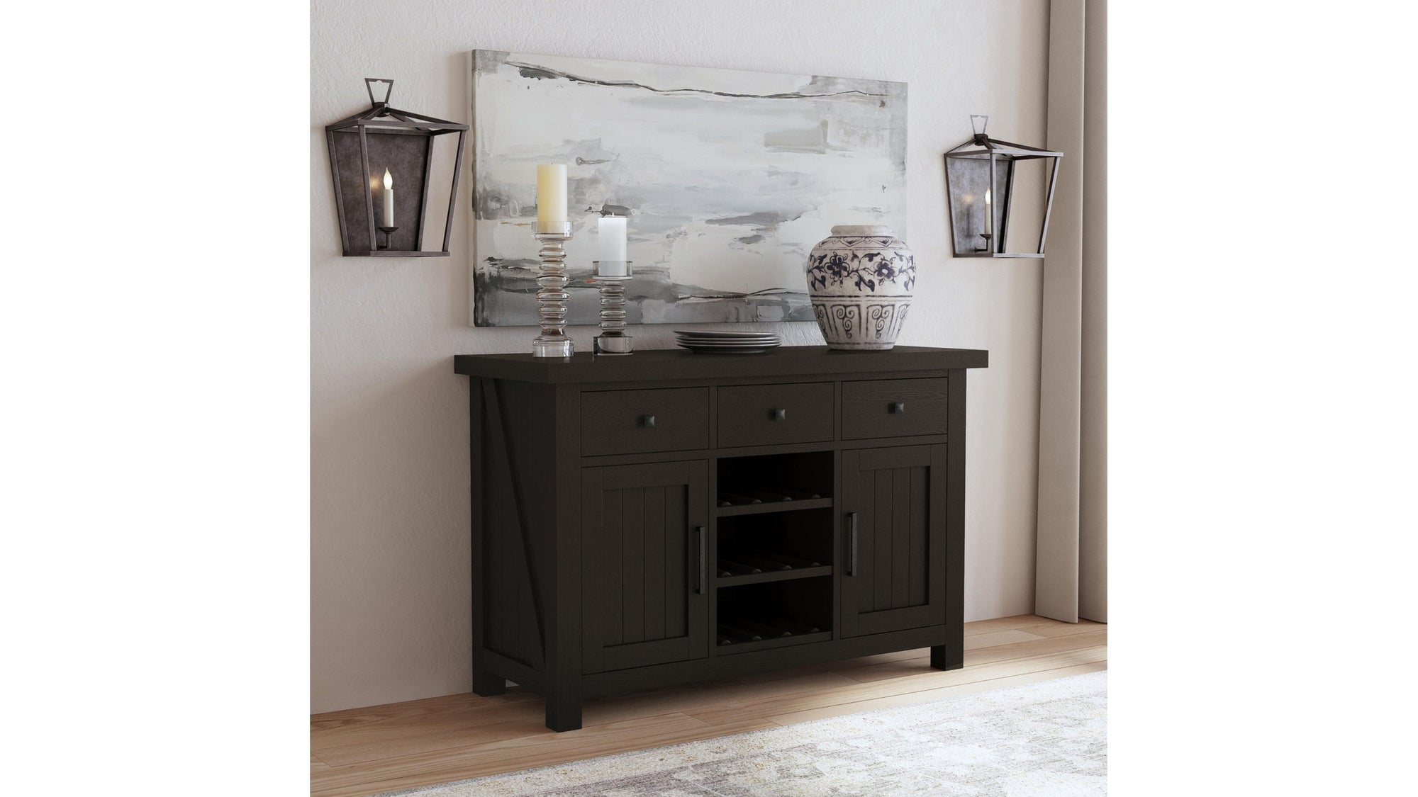 Lattice - Dining Buffet - Dark Brown