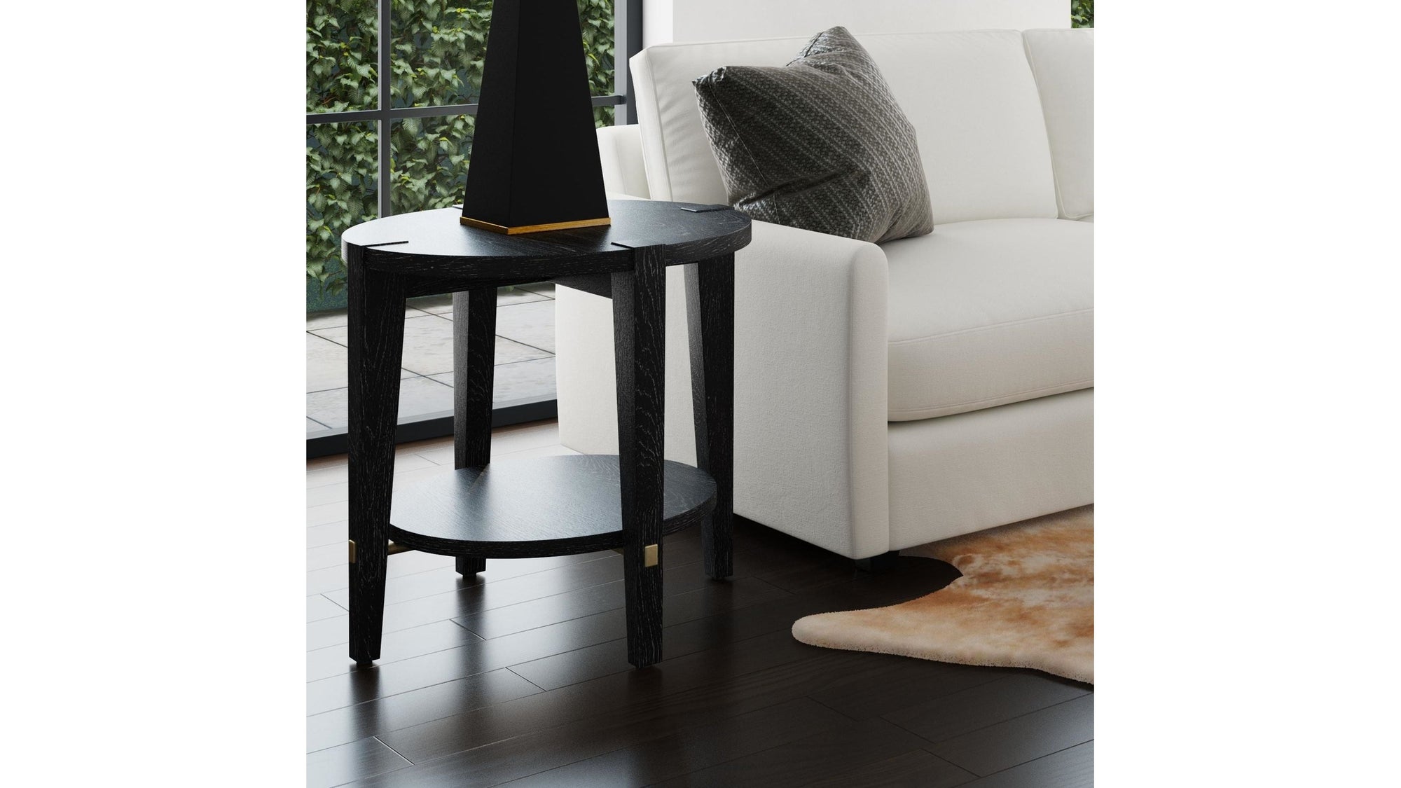 Whitfield - Round End Table - Black