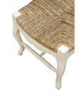 French - Backless Settee - White / Light Brown