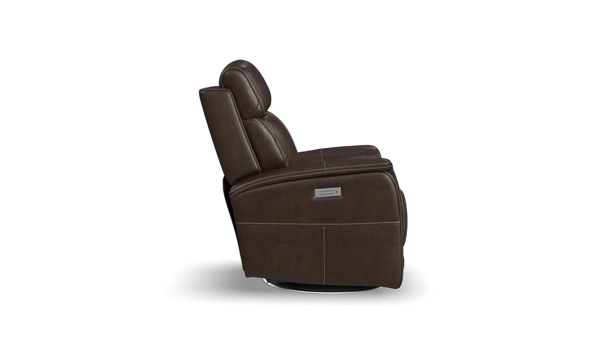 View - Power Swivel Recliner With Power Headrest