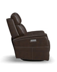 View - Power Swivel Recliner With Power Headrest