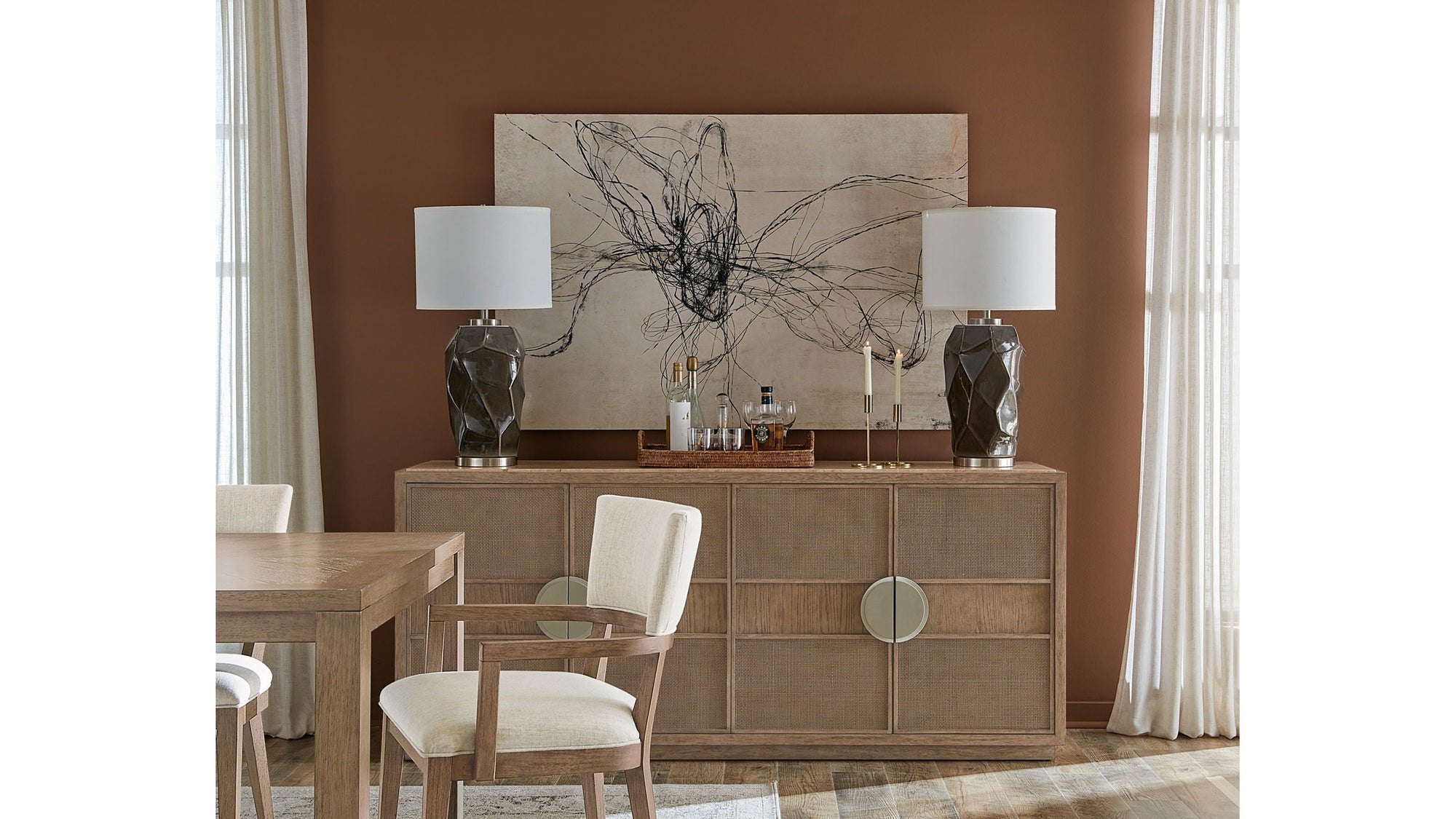 Sonnet - Dining Credenza - Dark Gray