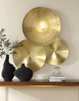 Cymbalic - Round Brass Wall Art (Set of 3) - Brass