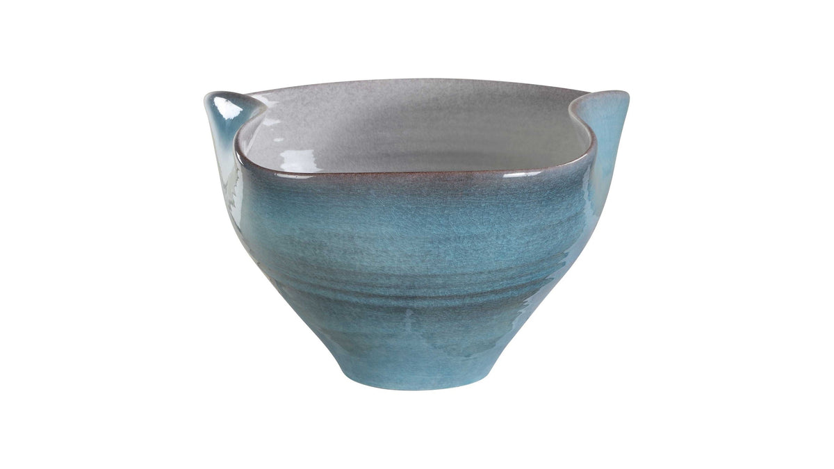 Blue Crest - Ceramic Bowl - Blue
