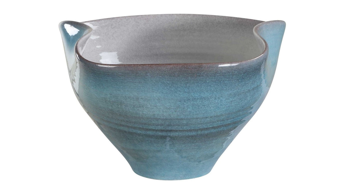 Blue Crest - Ceramic Bowl - Blue