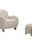 Willow - Accent Ottoman - Khaki Swirl