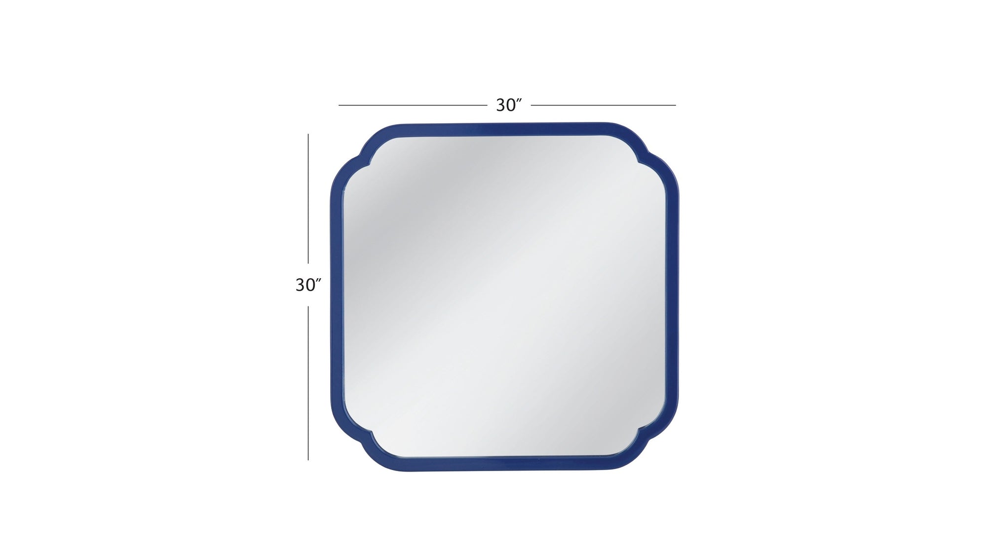 Daphne - Square Wall Mirror - Blue