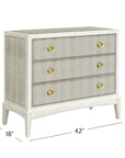 Kiara - Bronze Mirror Glam Hall Chest - White
