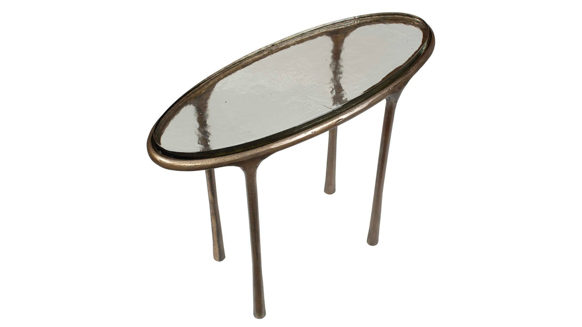 Ata - Oval Accent Table - Brass