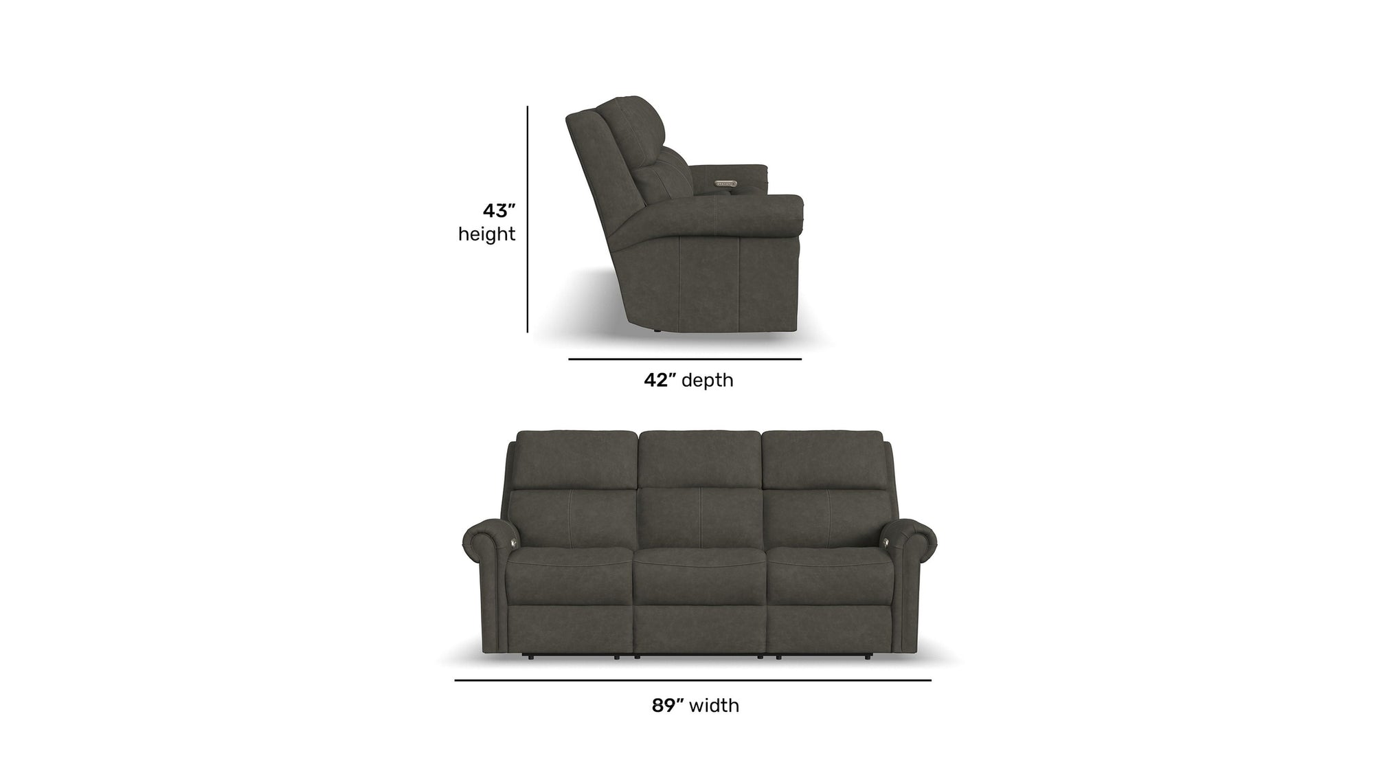 Bernard - Power Reclining Sofa With Console, Power Headrest, &amp; Lumbar