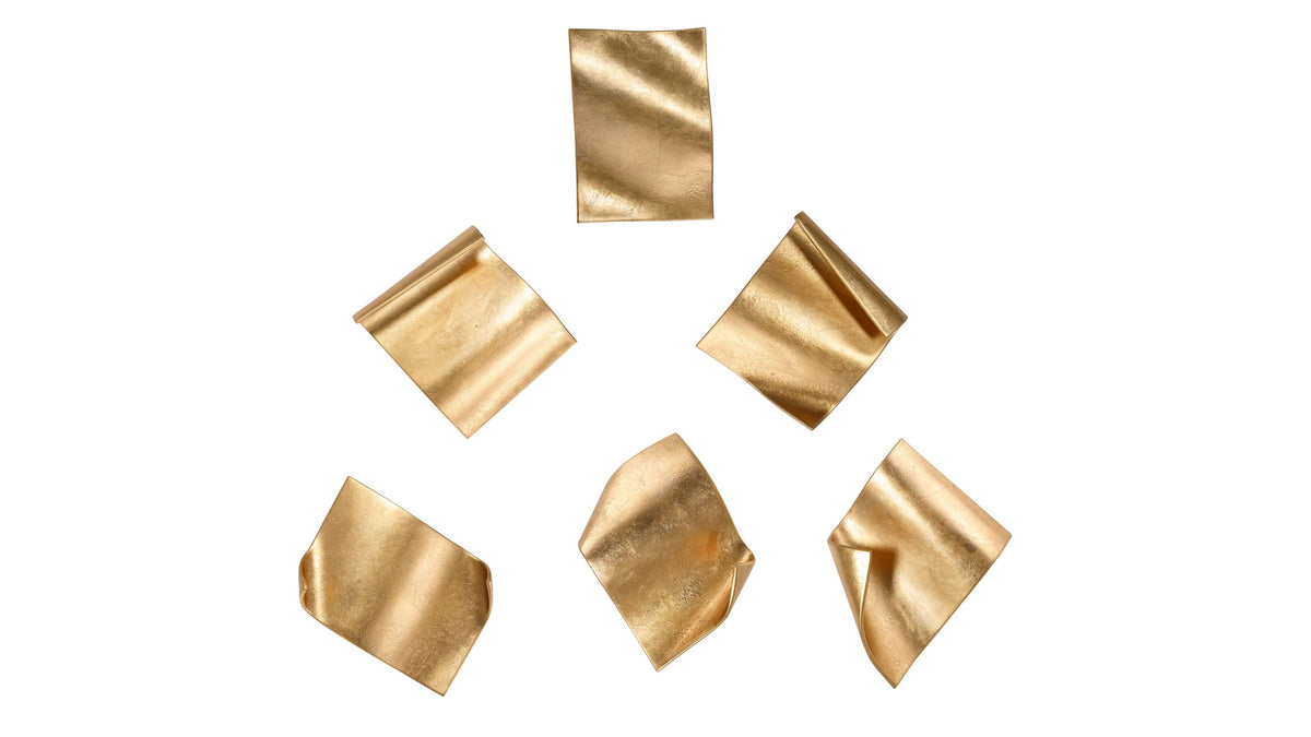 Fluttering Pages - Wall Decor (Set of 6) - Gold