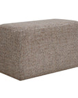 Kelce - Woven Checkered Ottoman - Brown
