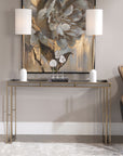 Cardew - Modern Console Table - Silver & Gold