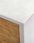 Brinson - Carved Wood 4 Door Cabinet - White / Woodtone