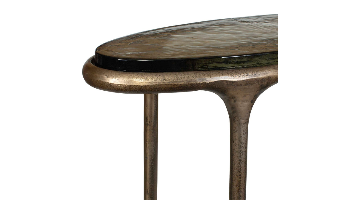 Ata - Oval Accent Table - Brass