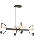 Kyoto - 4 Light Linear LED Chandelier - Black