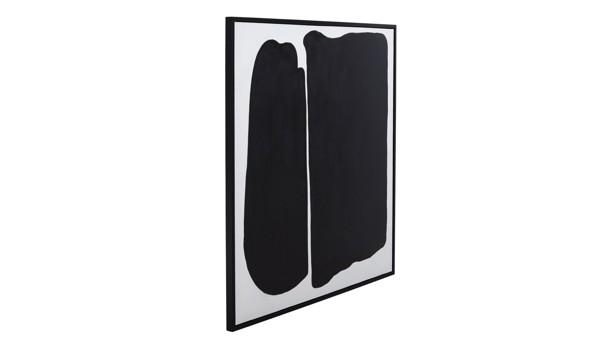 Framed Canvas Parallel Forms - Black