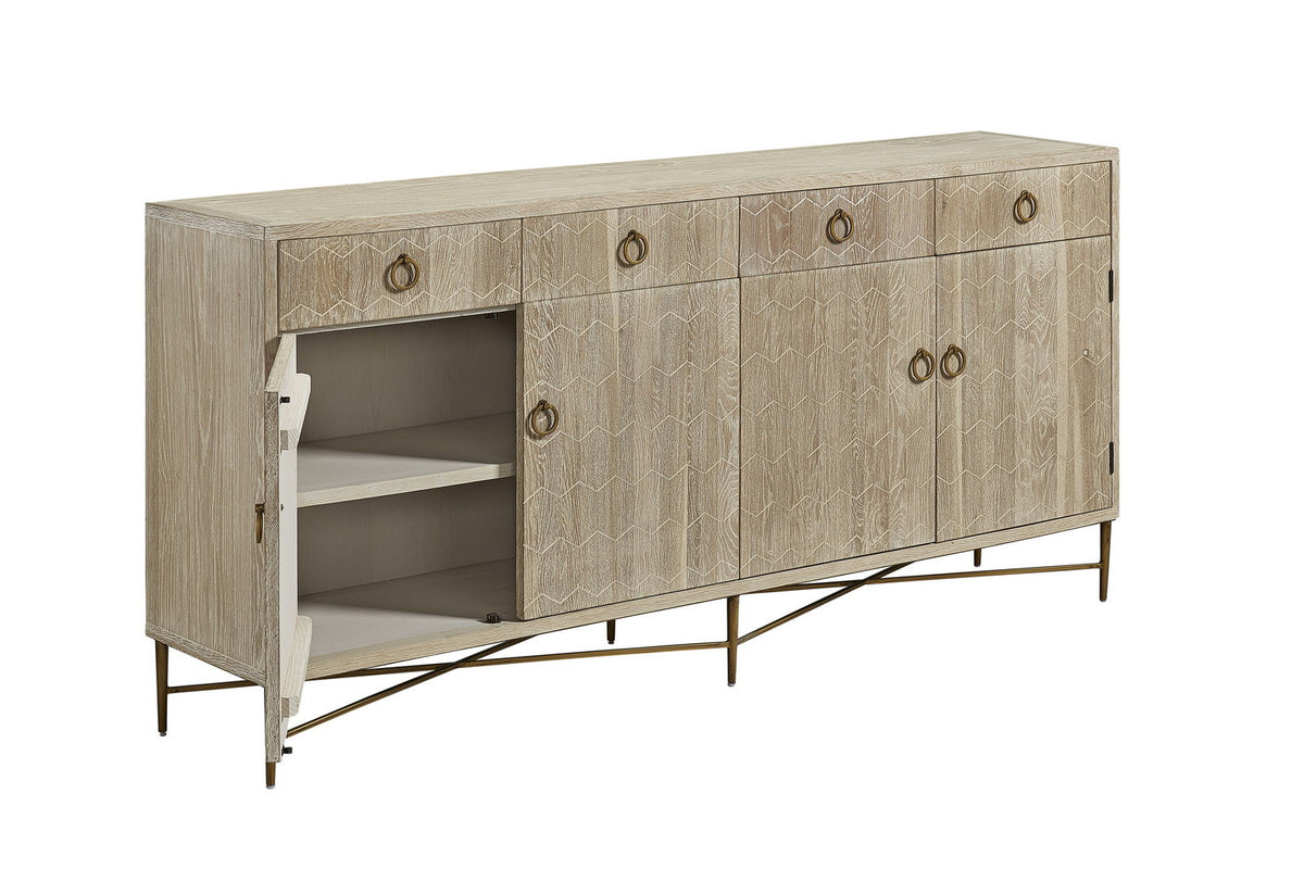 Emiko - 4-Drawer Server - Light Brown