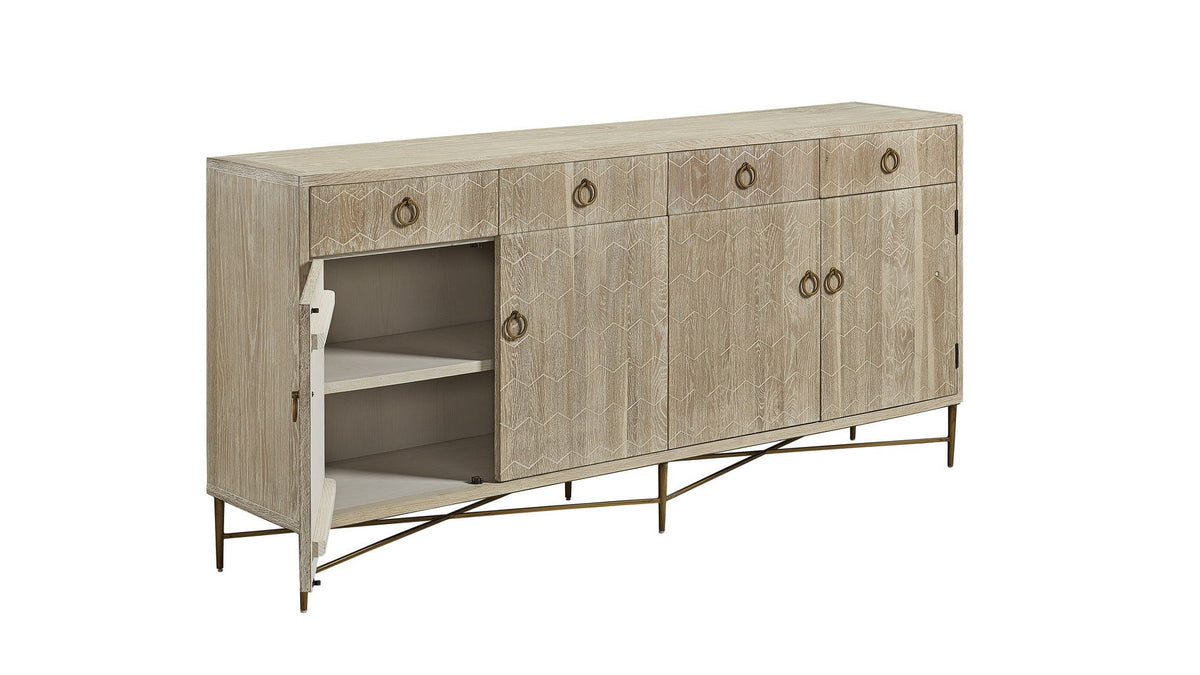 Emiko - 4-Drawer Server - Light Brown