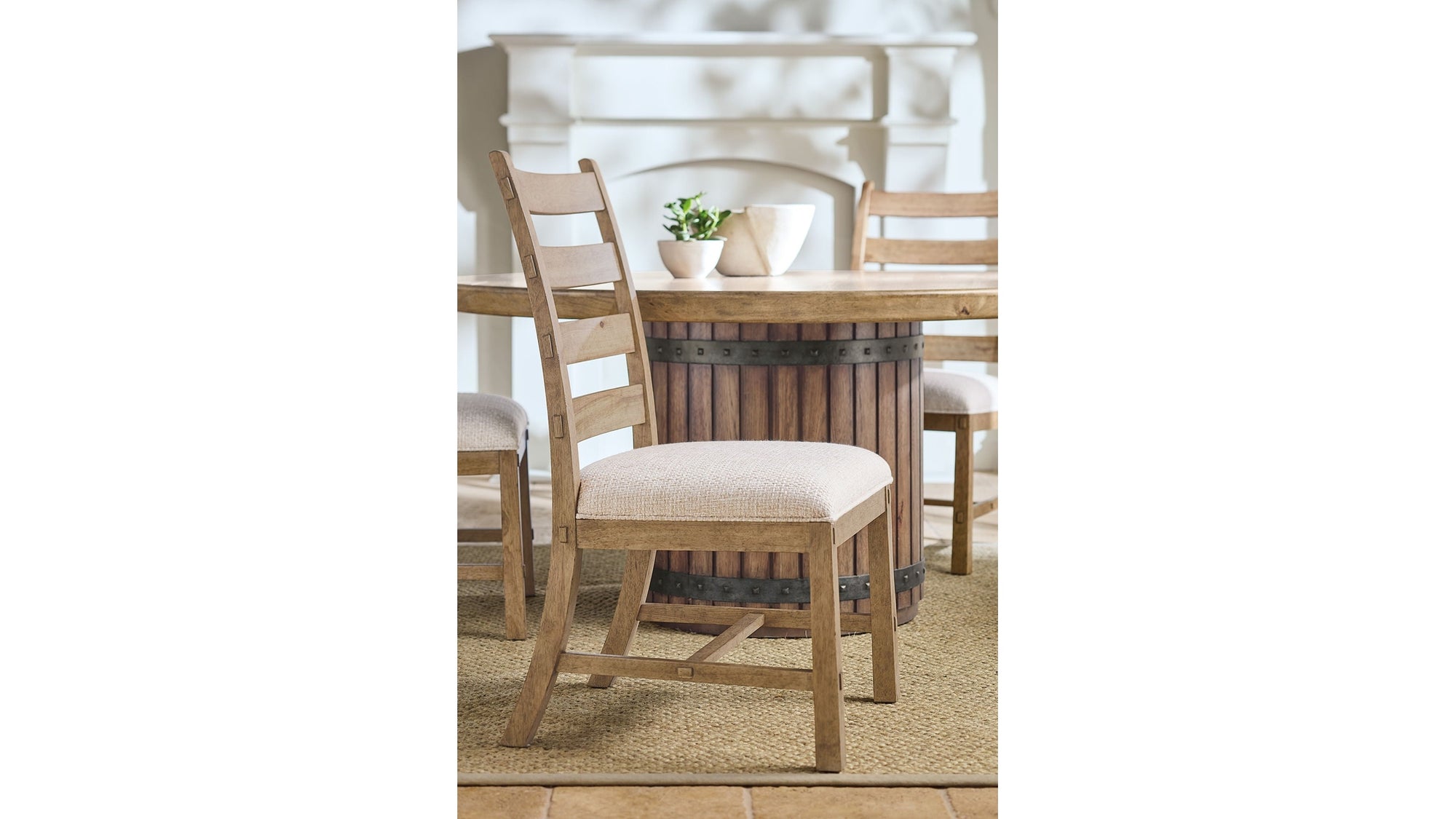 Vineyard Row - Ladderback Side Chair Set of 2 - Beige