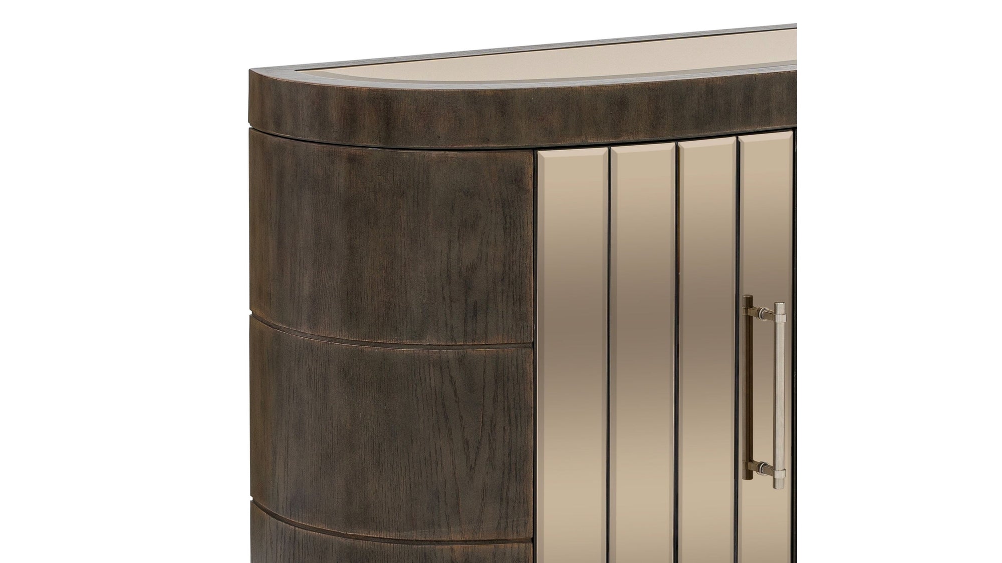 Serrano - Hall Cabinet - Rustic Oak / Bronze