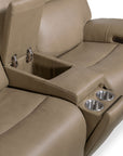 MS - Riverton Power Gliding Console Loveseat With Power Headrest And Lumbar