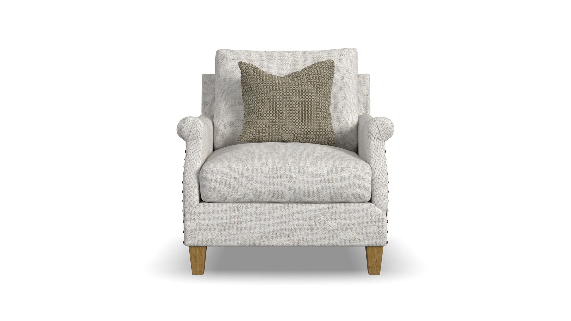 Veda - Fabric Chair With Nailhead Trim