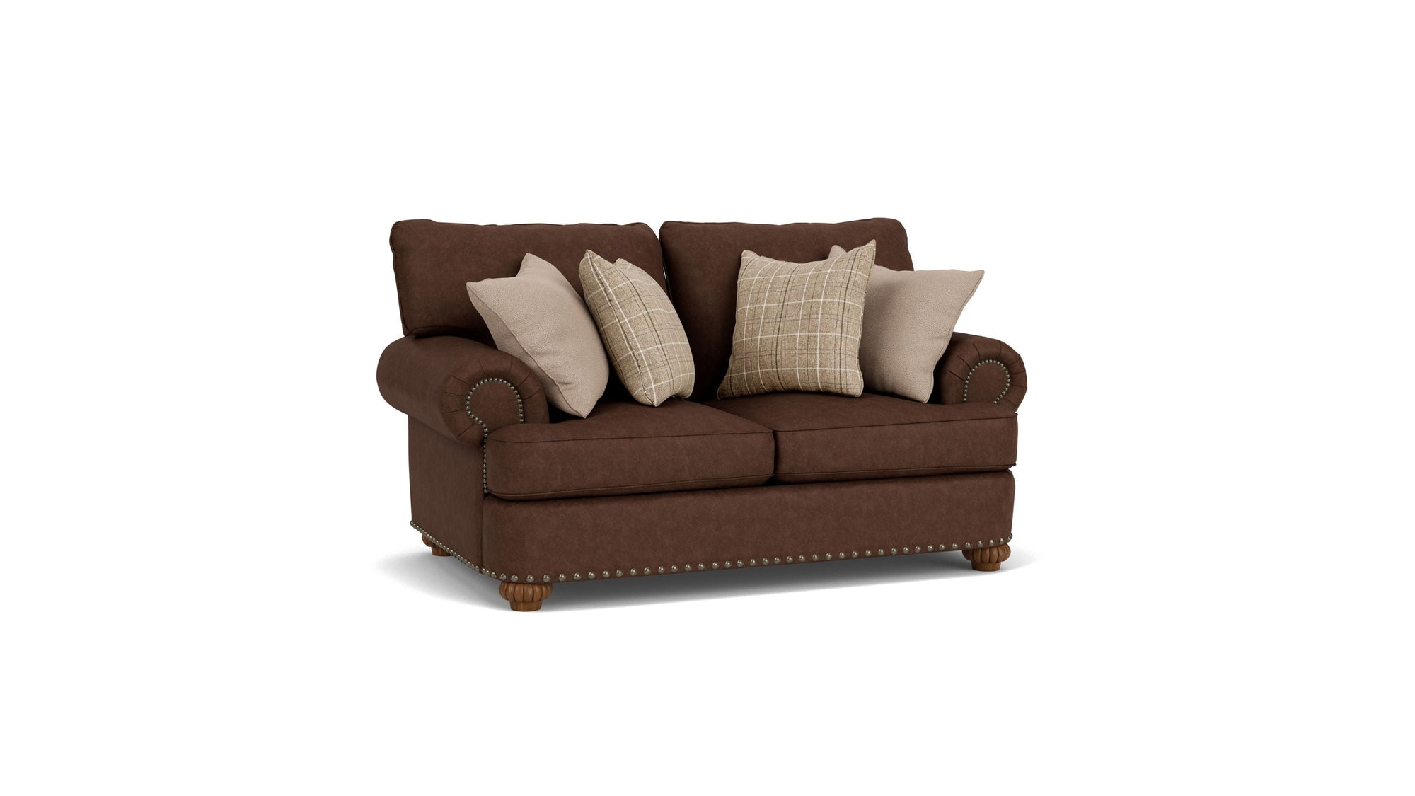 Patterson - Fabric Loveseat, Nailhead Trim