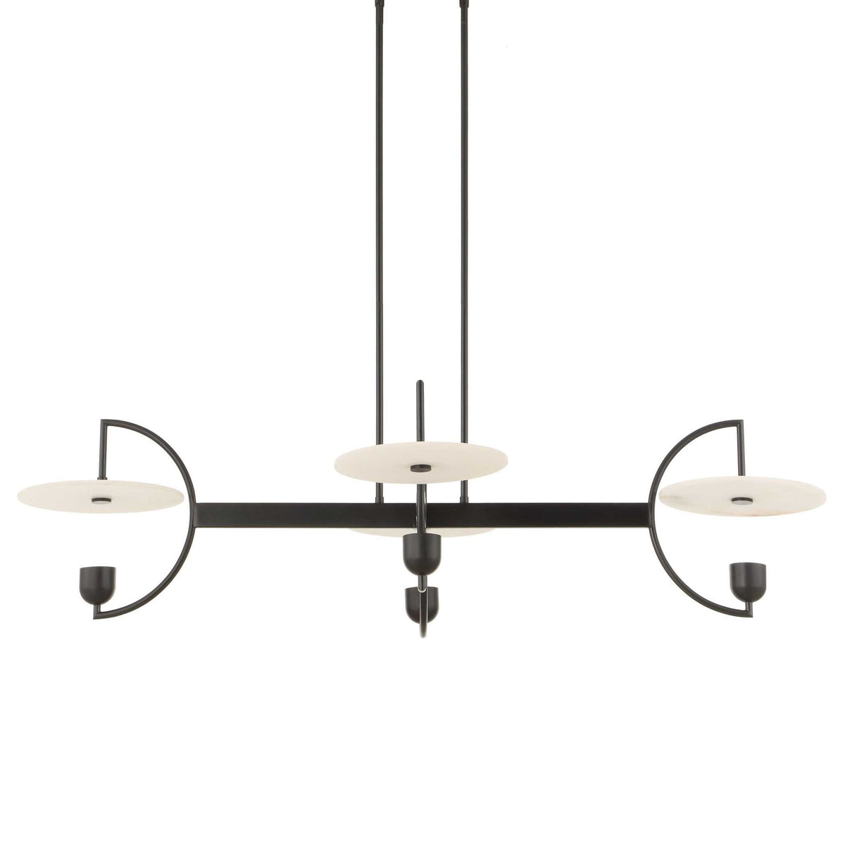 Kyoto - 4 Light Linear LED Chandelier - Black