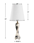 Marcela - Panda Marble Buffet Lamp - Black