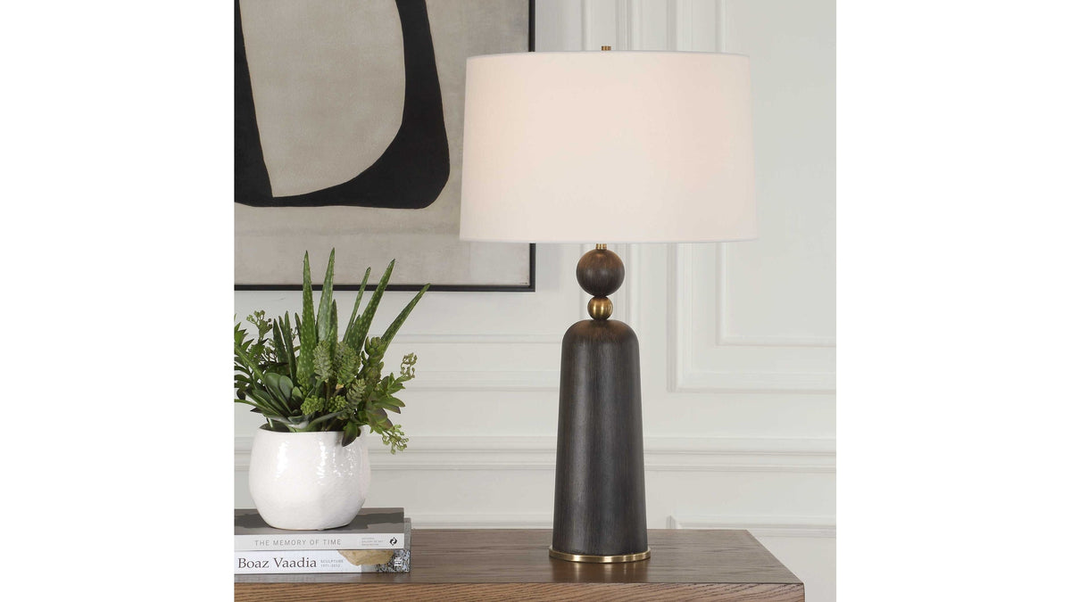McQuinn - Table Lamp - Dark Walnut