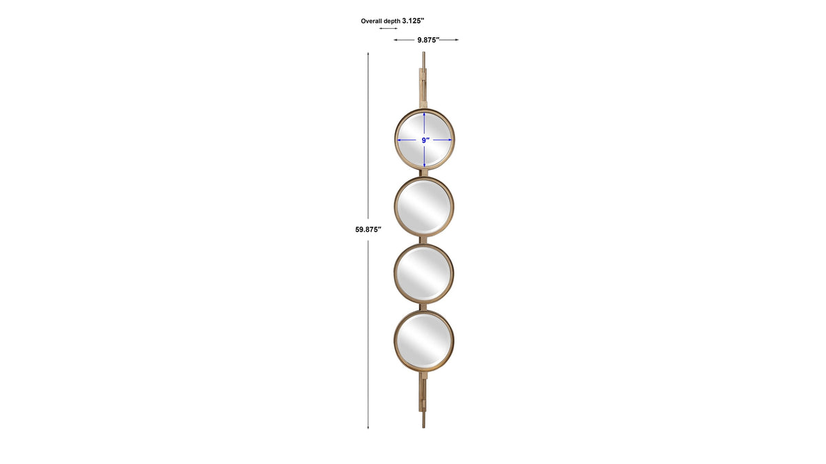 Button - Mirror - Gold