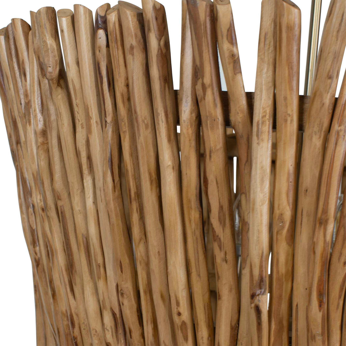 Rhea - 4 Light Wood Branch Chandelier - Woodtone