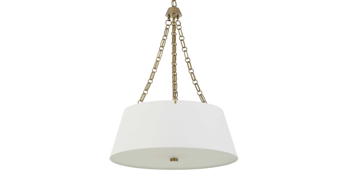 Andalucia - 4 Light Drum Pendant - Gold / White