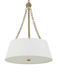 Andalucia - 4 Light Drum Pendant - Gold / White