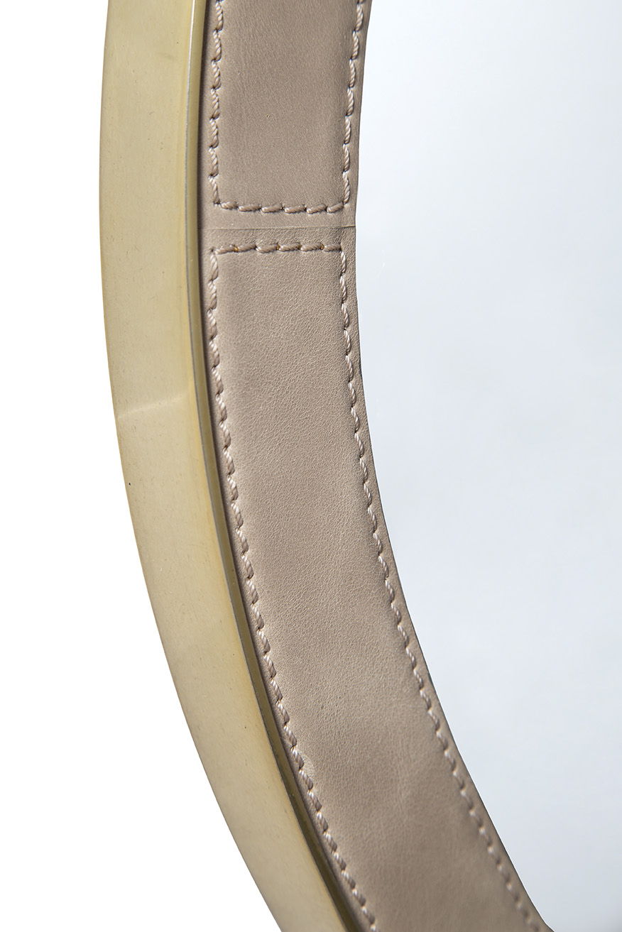 Heather - Hanging Mirror - Beige