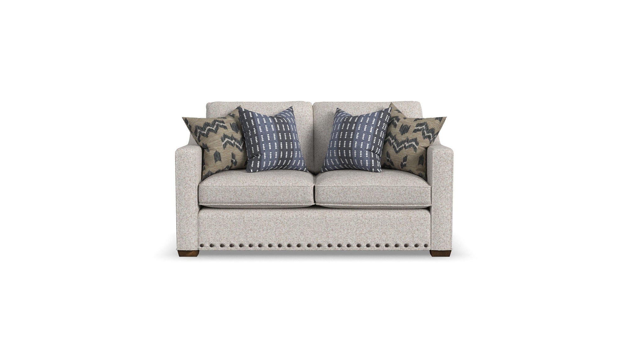 Milo - Fabric Loveseat With Nailhead Trim