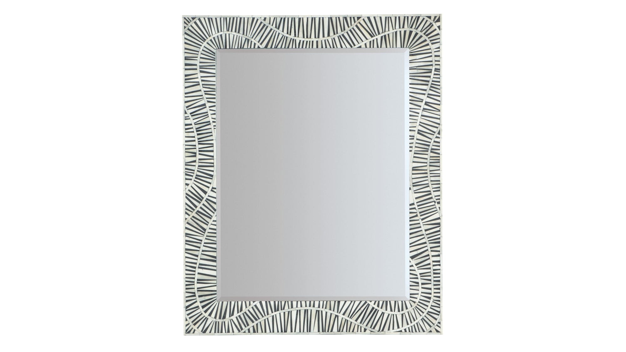 Commerce And Market - Tiger Tooth Vertical Mirror - White