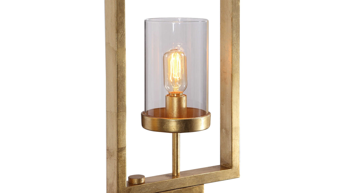 Cielo - Staggered Rectangles Floor Lamp - Gold
